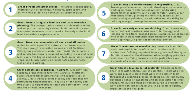 Great Streets Principles